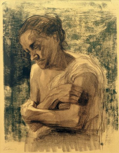 K. Kollwitz, Half-Figure of a Woman with Folded Arms by Käthe Kollwitz
